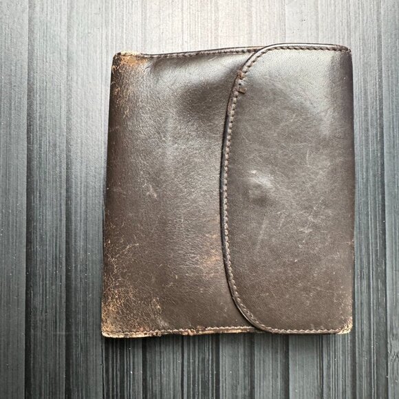 GUCCI Bi-fold Wallet Dark Brown G Logo Used|Authentic - Picture 6 of 6